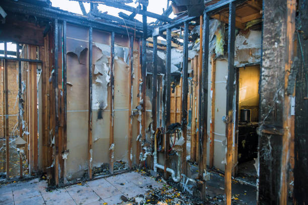 Professional Fire Damage Restoration technician working in Bethel, WA